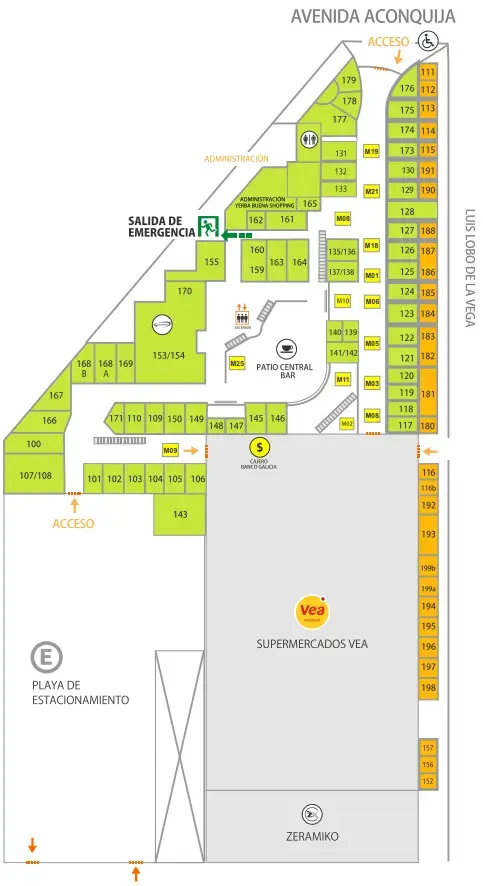 Mapa de locales - Yerba Buena Shopping